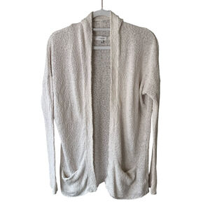 Talula Cream Textured Open Cardigan Size XS Neutral Minimalist Cozy Casual